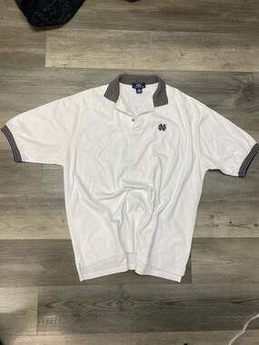 Vantage Notre Dame Fighting Irish White Textured Polo Shirt
